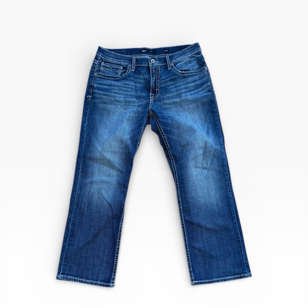 BKE Men's Jake 34x30 Deep Blue Straight Jeans